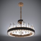 Люстра «Кристалл» LED 50 Вт 3000К черно-золотой 50×50×35-155 см BayerLux - Фото 4