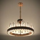 Люстра «Кристалл» LED 50 Вт 3000К черно-золотой 50×50×35-155 см BayerLux - Фото 5