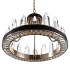 Люстра «Кристалл» LED 50 Вт 3000К черно-золотой 50×50×35-155 см BayerLux - фото 4368133