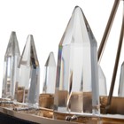 Люстра «Кристалл» LED 50 Вт 3000К черно-золотой 50×50×35-155 см BayerLux - фото 4368135