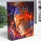 Шкатулка-книга дерево кожзам "Будда и звёздное небо" 18х13х4 см - фото 9721047