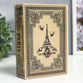 Шкатулка-книга дерево кожзам 'Ретро. Париж' 16х11х4,5 см Ош