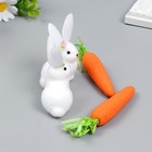Сувенир "Зайчонок с морковкой" набор 4 шт 15х18 см МИКС - Фото 2