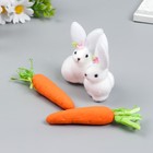 Сувенир "Зайчонок с морковкой" набор 4 шт 15х18 см МИКС - Фото 4