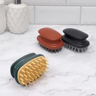 Щётка - массажёр для мытья головы, 10×6×6.2 см, в блистере, МИКС - Фото 4