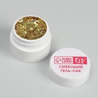 Гель лак для ногтей, с блёстками, трехфазный, 5 мл, LED/UV, цвет золотистый - Фото 3