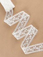 Кружево на сетке, 30 мм, 9±0.5 м, белое - Фото 2