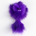 Мышь, до 11 см, с хвостом, натуральный мех, фиолетовая - Фото 2