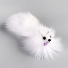 Мышь, до 11 см, с хвостом, натуральный мех, белая - Фото 1