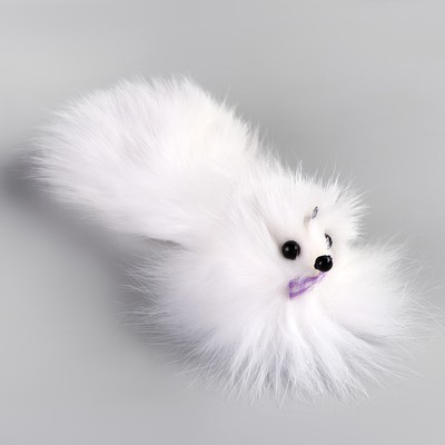 Мышь, до 11 см, с хвостом, натуральный мех, белая