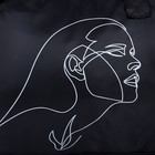 Сумка женская спортивная One line на молнии, отдел из ПВХ, отдел для обуви, наружный карман, цвет чёрный - Фото 6