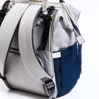 Рюкзак женский с термокарманом, термосумка - портфель, цвет серый/синий - фото 6598732