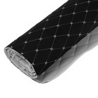 Обшивка салона авто 100×160×0.7 см, кожзам/поролон, ромб, белая строчка - Фото 1