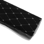 Обшивка салона авто 100×160×0.7 см, кожзам/поролон, ромб, белая строчка - Фото 3