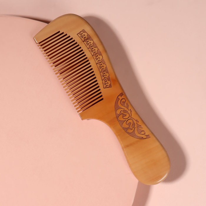 Расчёска - гребень, с ручкой, 18 × 5,2 см, цвет «светлое дерево» - Фото 1