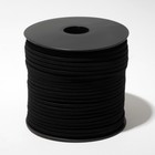 Шнур из искусственной замши на бобине, L= 90м, ширина 2,3мм, цвет чёрный - Фото 1