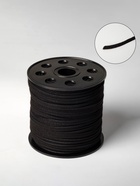 Шнур из искусственной замши на бобине, L= 90 м, ширина 2.3 мм, чёрный - Фото 4