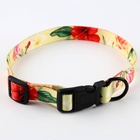 Поводок 2 м и ошейник 28-46 см «Цветы», застёжка - фастекс - Фото 4