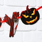Гирлянда на ленте на Хэллоуин «Happy Halloween», кровавая тыква, длина 250 см. - Фото 4
