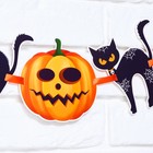 Гирлянда на ленте на Хэллоуин «Happy Halloween», кошки -тыквы, длина 250 см. - Фото 2
