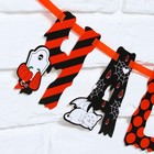 Гирлянда на ленте на Хэллоуин «Happy Halloween», кошка-вампир, длина 250 см - Фото 3