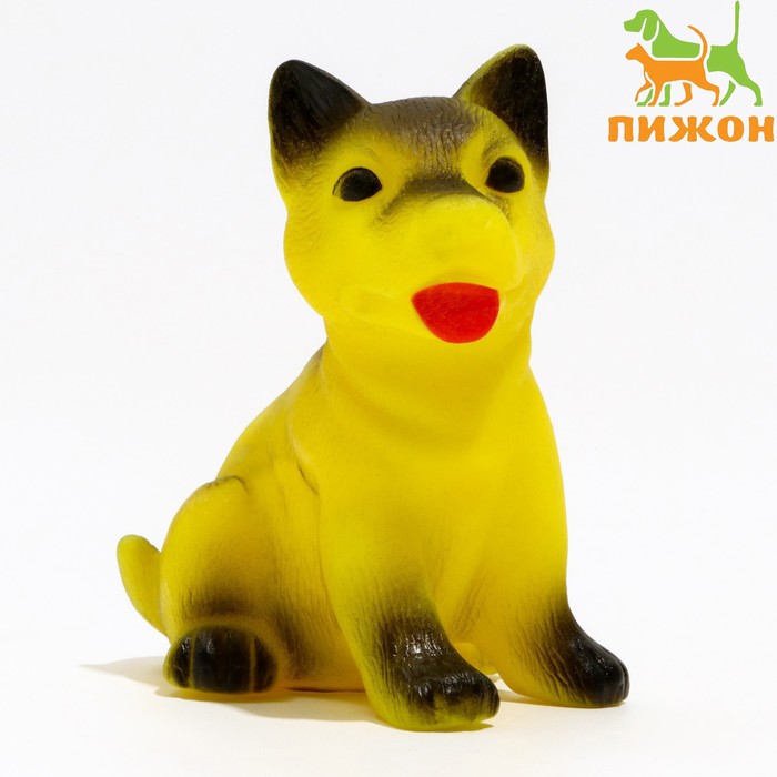 Игрушка пищащая Маленький друг для собак, овчарка, 9 см, жёлтая -  РусЭкспресс