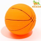 Игрушка пищащая малая "Мяч баскетбольный" 5,5 см, оранжевая - фото 318872849