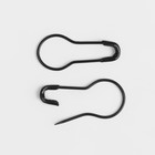 Булавки с круглым концом, 22 мм, 20 шт., цвет чёрный - Фото 3