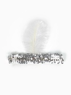 Повязка на голову с пером карнавальная, цвет белый - Фото 11