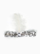 Повязка на голову с пером карнавальная, цвет белый - Фото 9