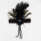 Новогодняя повязка на голову с пером , цвет чёрный, на новый год - Фото 3