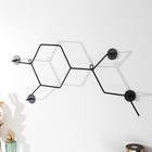 Крючки декоративные металл "Молекулы" чёрный 23х57,5 см - фото 6599247