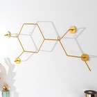 Крючки декоративные металл "Молекулы" золото 23х57,5 см - фото 6599251
