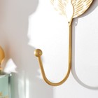 Крючок декоративный "Лист шелковицы" золотой 19х8 см - фото 26815254