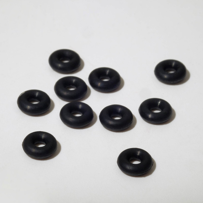 Кольцо силиконовое (разделитель), d= 6 мм (набор 10 шт.), цвет чёрный - Фото 1