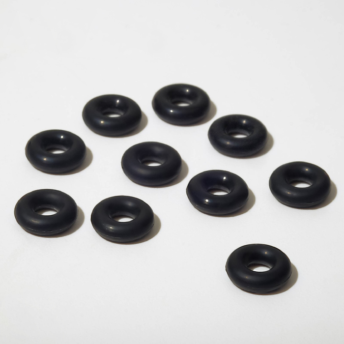 Кольцо силиконовое (разделитель), d= 8 мм (набор 10 шт.), цвет чёрный - Фото 1