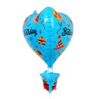 Шар фольгированный 32" «Полёт на воздушном шаре», цвет голубой - Фото 3