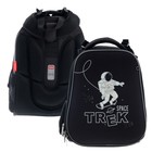 Рюкзак каркасный 37 х 29 х 17 см, с расширением, Hatber Ergonomic Classic, Space Trek, чёрный/белый 7671914 - фото 3807680