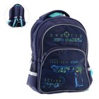 Рюкзак школьный Hatber Easy "Стрелок", 41 х 29 х 16 см, эргономичная спинка, синий - фото 321439810