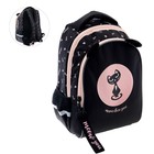 Рюкзак школьный 40 х 26 х 19 см, эргономичная спинка, Hatber Sreet "Мур-Мяу", розовый/чёрный NRk_77090 - фото 21586172