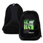 Рюкзак школьный 42 х 30 х 20 см, эргономичная спинка, Hatber Sreet, Pixels, чёрный/зелёный NRk_78121 - фото 9723099