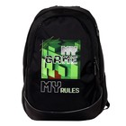 Рюкзак школьный 42 х 30 х 20 см, эргономичная спинка, Hatber Sreet, Pixels, чёрный/зелёный NRk_78121 - Фото 3