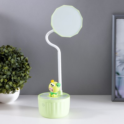 Лампа настольная «Мини лягушонок» LEd=3 режима 6.4 Вт USB салатовый 10×10×37.5 см RISALUX