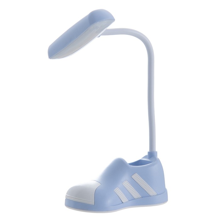 Лампа настольная "Бутса" LED 1 режим 2Вт USB органайзер голубой  11х6,5х24 см RISALUX - фото 1907439526