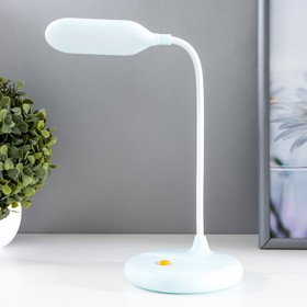 Лампа настольная 'Флекса' LED 1 режим 2Вт USB голубой 12х12х39 см