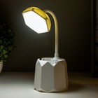 Лампа настольная "Грани" LED 1 режим 4,2Вт USB белый 9х9х32,5 см RISALUX - Фото 5