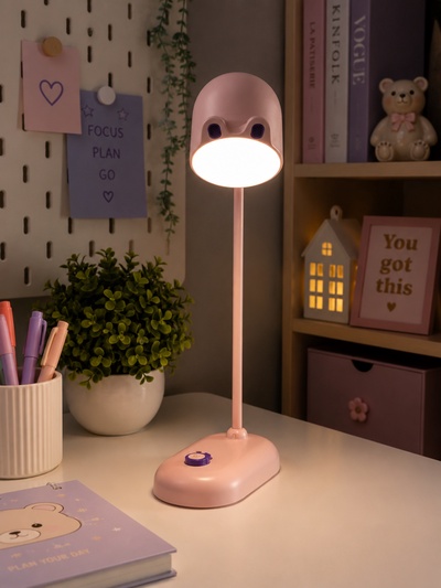 Лампа настольная RISALUX «Мими», светодиодная, 3 Вт, диммер, USB, розовая, 8×12.5×32 см