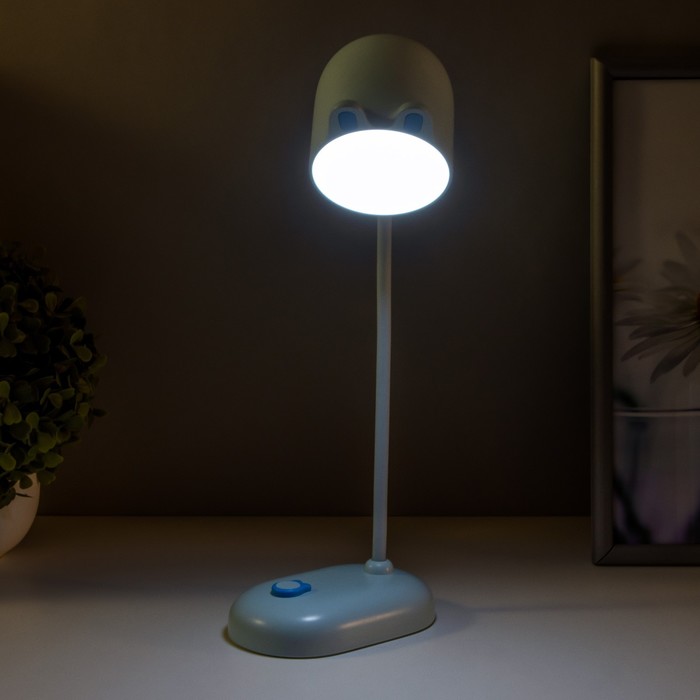 Лампа настольная "Мими" LED 3Вт диммер USB голубой 8х12,5х32 см RISALUX - фото 1907439564