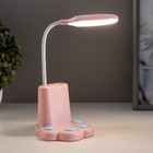 Лампа настольная "Лапка" LED 1 режим 2Вт USB розовый 10х10х30 см - Фото 2