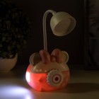 Лампа настольная "Гамми" LED 2 режима 2Вт USB розовый, точилка 11,7х7х12 см RISALUX - Фото 16